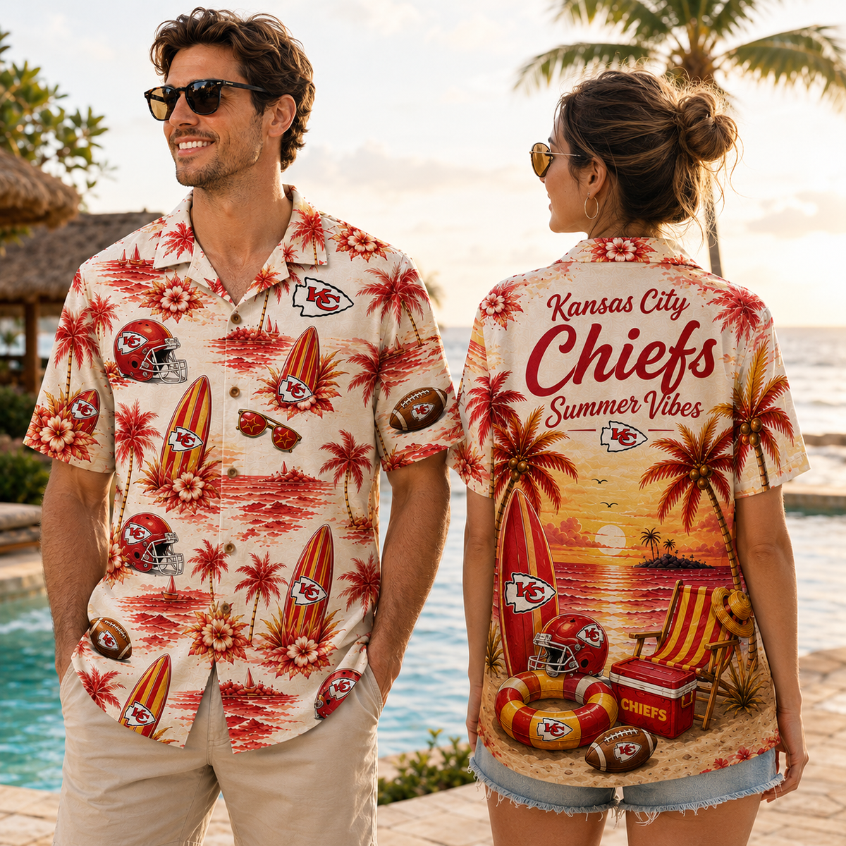 PREMIUM NFL X KCC Summer Vibes Premium Hawaiian Shirt Limited Edition NDT NHM 100626
