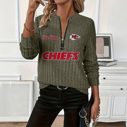 PREMIUM NFL X KCC Women's knitted zipper long sleeves NDT LVH