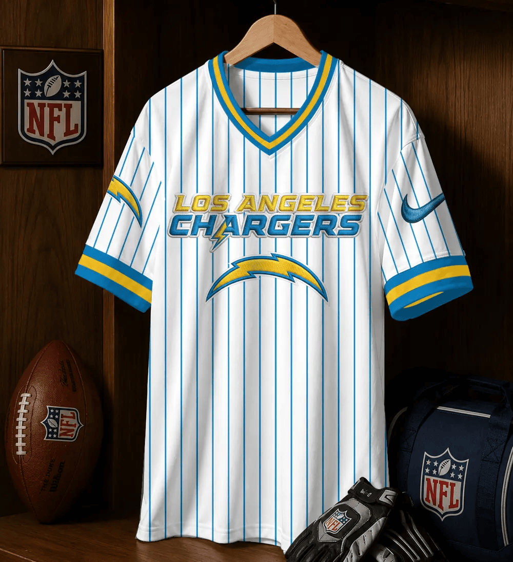 PREMIUM NFL X LAC CHARGER Casual Loose V neck Jersey NDT NHM 230526