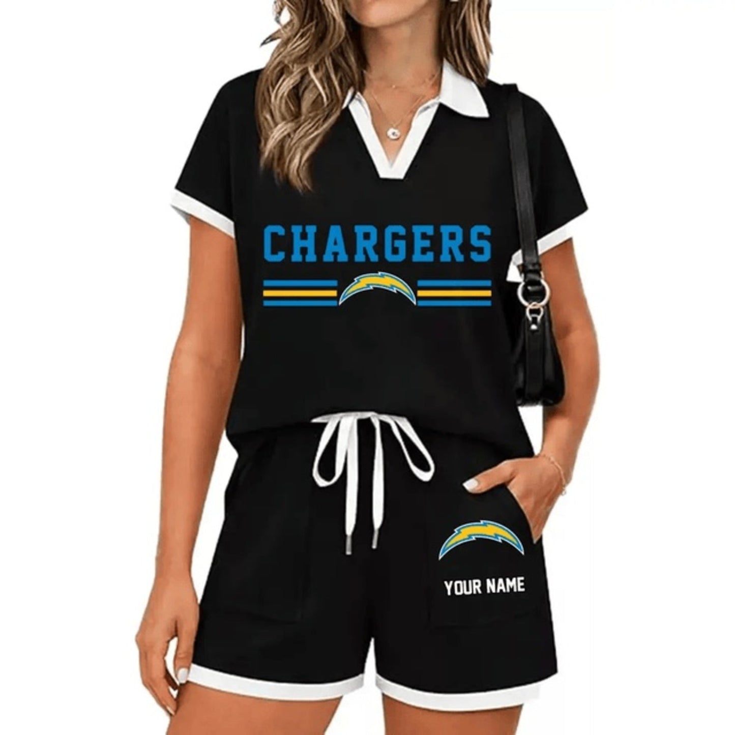 PREMIUM NFL X LAC Retro Athletic Contrast Polo Set FOR SUMMER HOLIDAY NDT NHM 100626