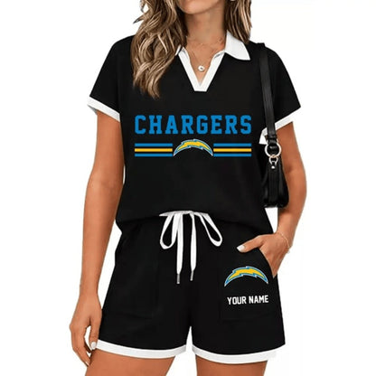 PREMIUM NFL X LAC Retro Athletic Contrast Polo Set FOR SUMMER HOLIDAY NDT NHM 100626