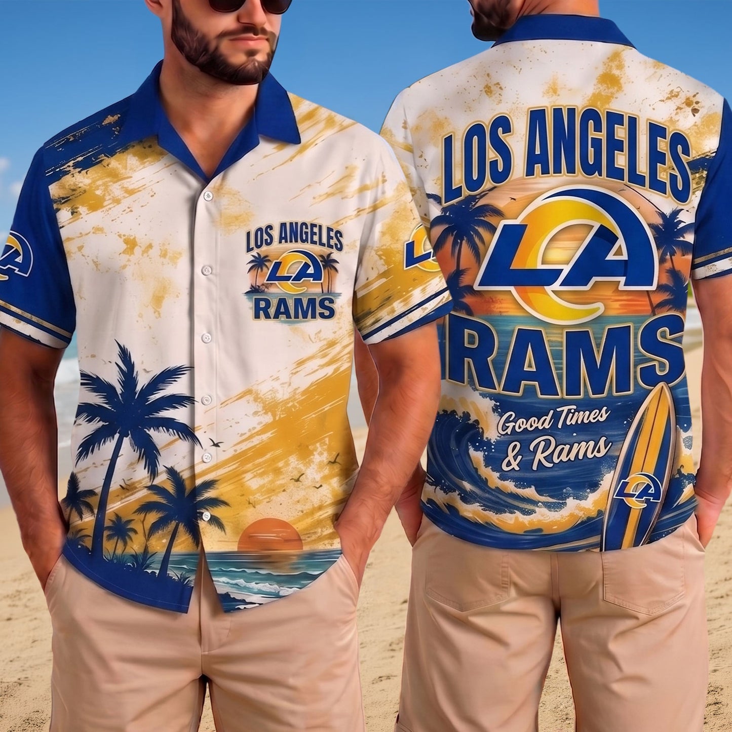 PREMIUM NFL X LAR LUXURY BEACH VIBES TEAM HAWAIIAN SHIRT 020726