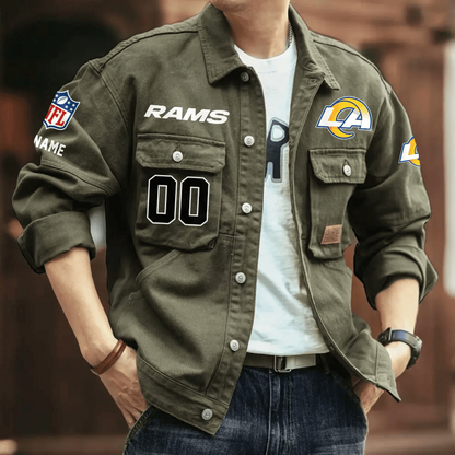 PREMIUM NFL X LAR Men's Denim Autumn Jackets NDT VHM 090626