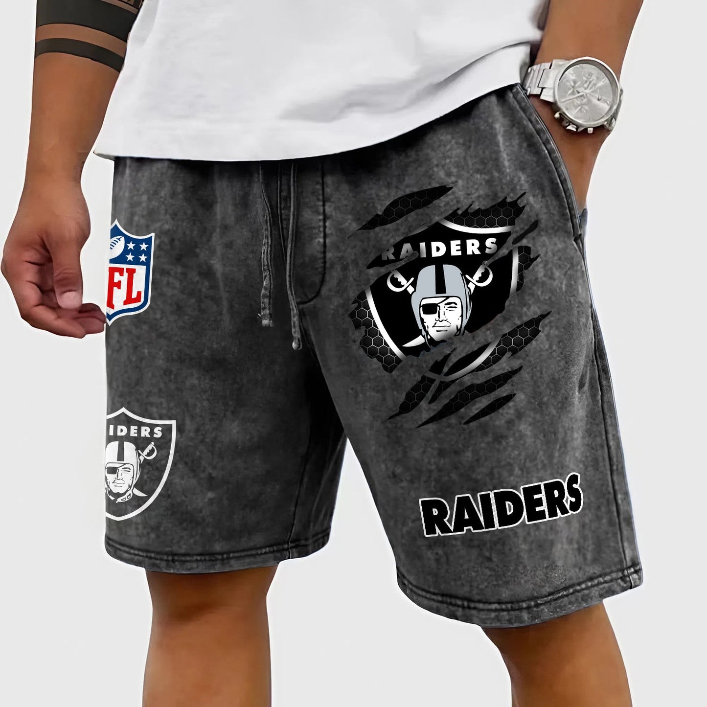 PREMIUM NFL X LV CRACK SHORTS PANT FOR SUMMER HOLIDAY 130426 NDT NHM