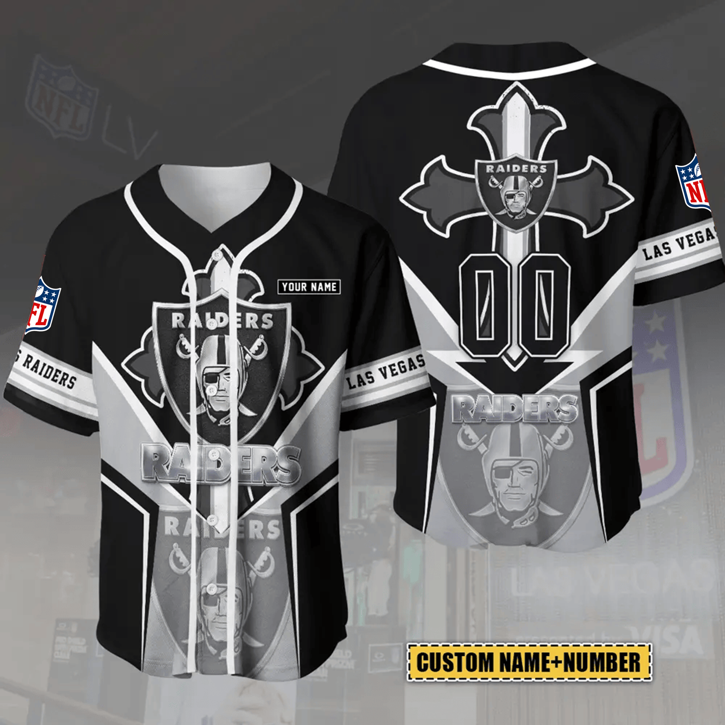 PREMIUM NFL X LVR Classic Button Baseball Jersey NDT VHM 290526