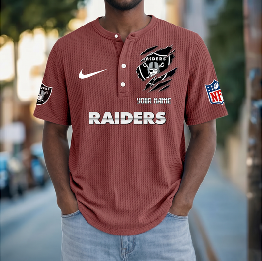PREMIUM NFL  X  LVR Crew neck button Henry Shirt Limited Editions NDT VHM 230426