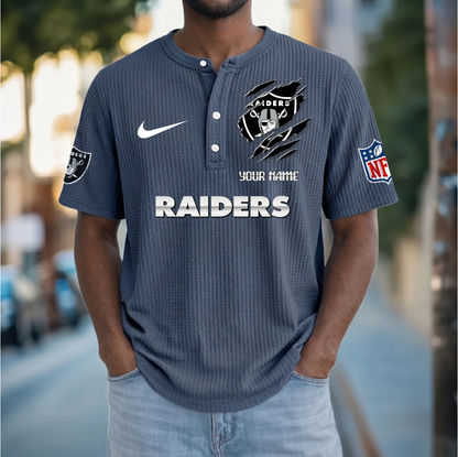PREMIUM NFL  X  LVR Crew neck button Henry Shirt Limited Editions NDT VHM 230426