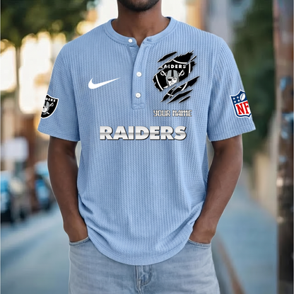 PREMIUM NFL  X  LVR Crew neck button Henry Shirt Limited Editions NDT VHM 230426
