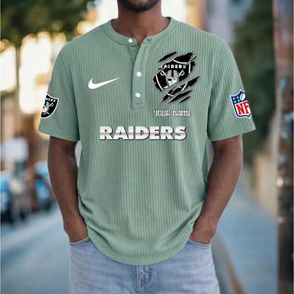 PREMIUM NFL  X  LVR Crew neck button Henry Shirt Limited Editions NDT VHM 230426