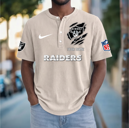 PREMIUM NFL  X  LVR Crew neck button Henry Shirt Limited Editions NDT VHM 230426