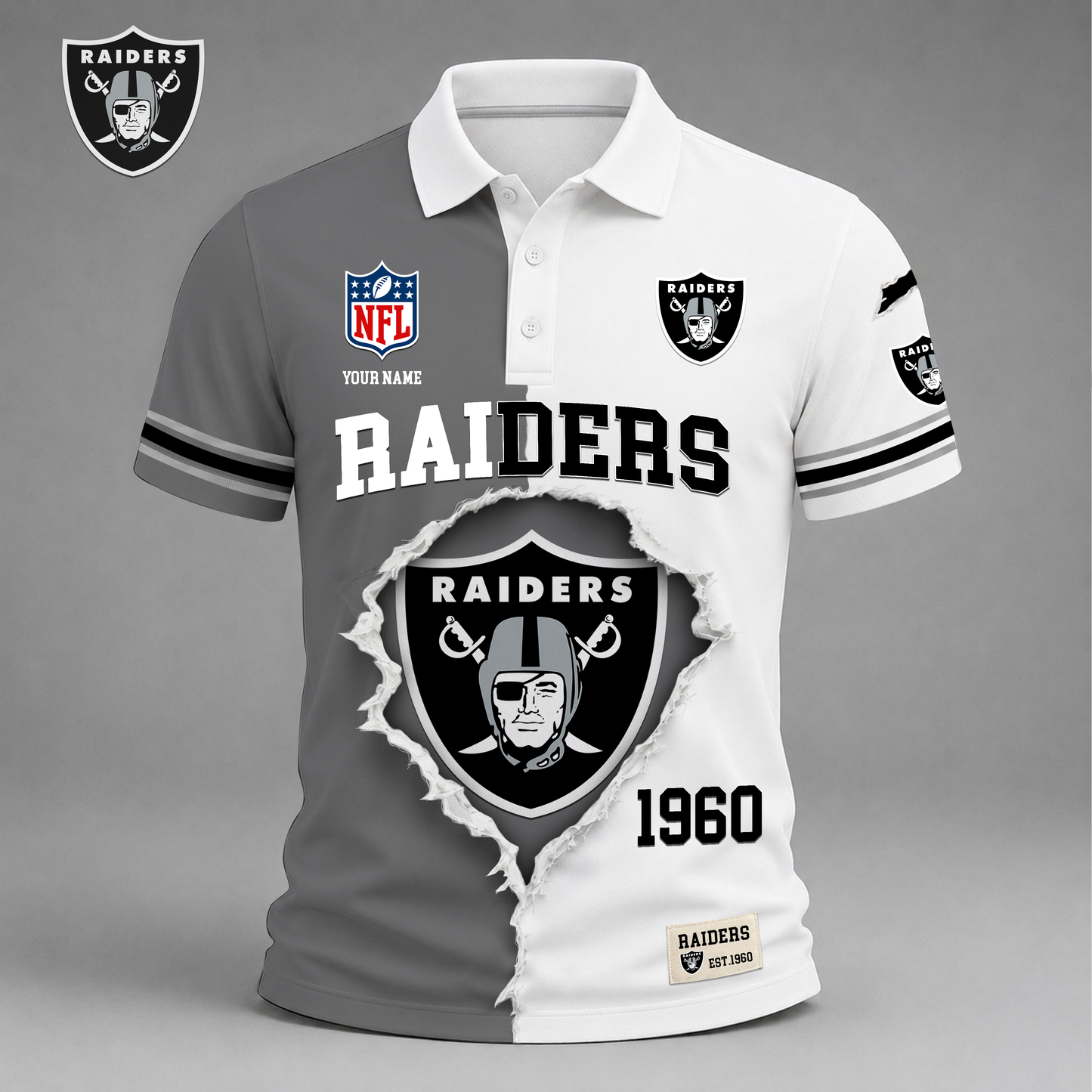PREMIUM NFL X LVR LUXURY V-Neck POLO SHIRT 150626