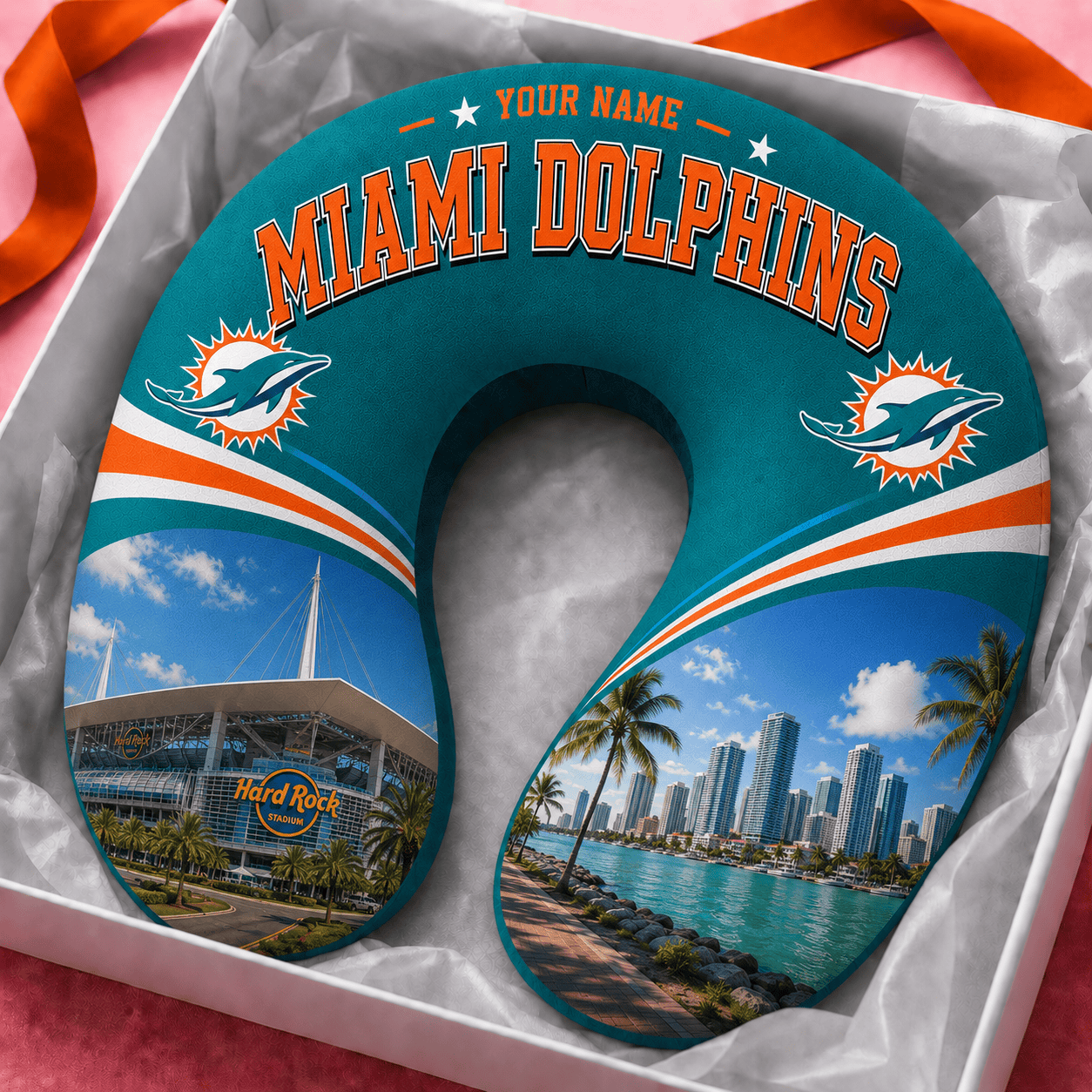 PREMIUM NFL  X MD Special New Neck Pillow Custom  Name  100626