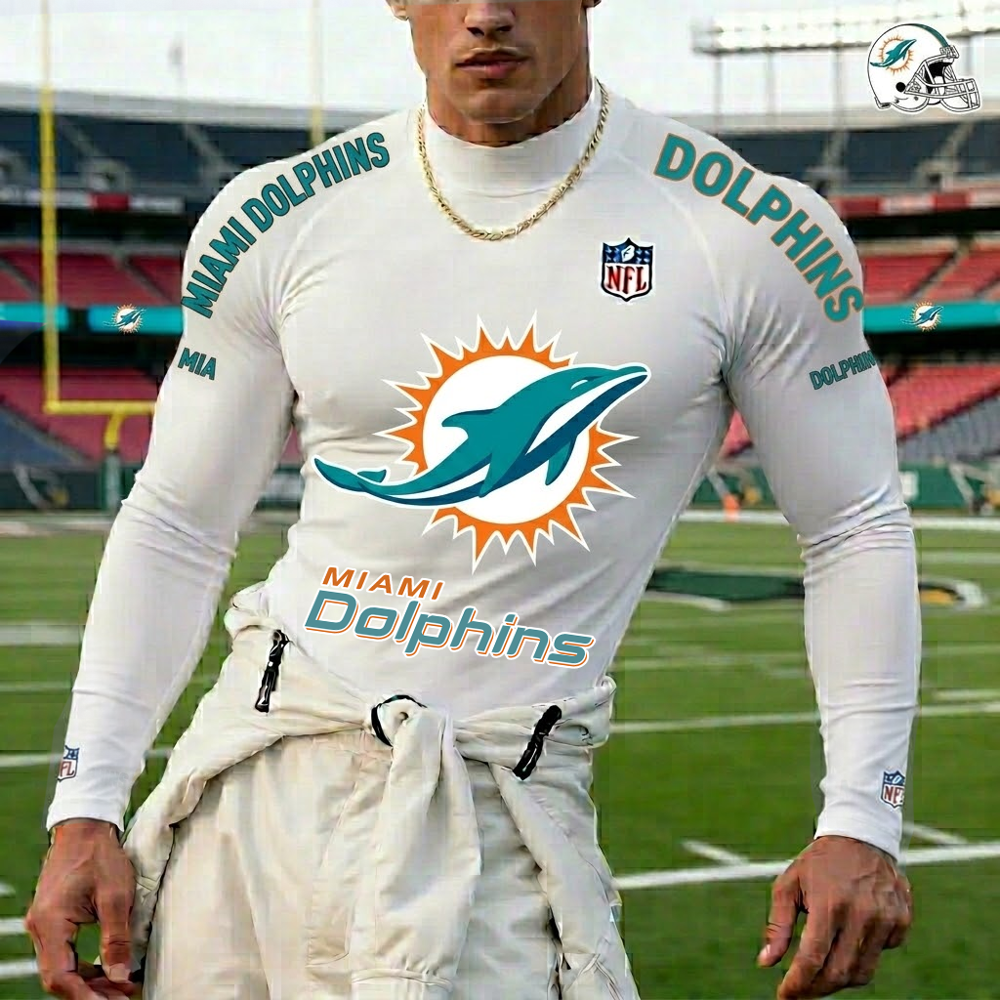 PREMIUM NFL X MIA  High Neck Long Sleeved Sports NDT LVH 280526