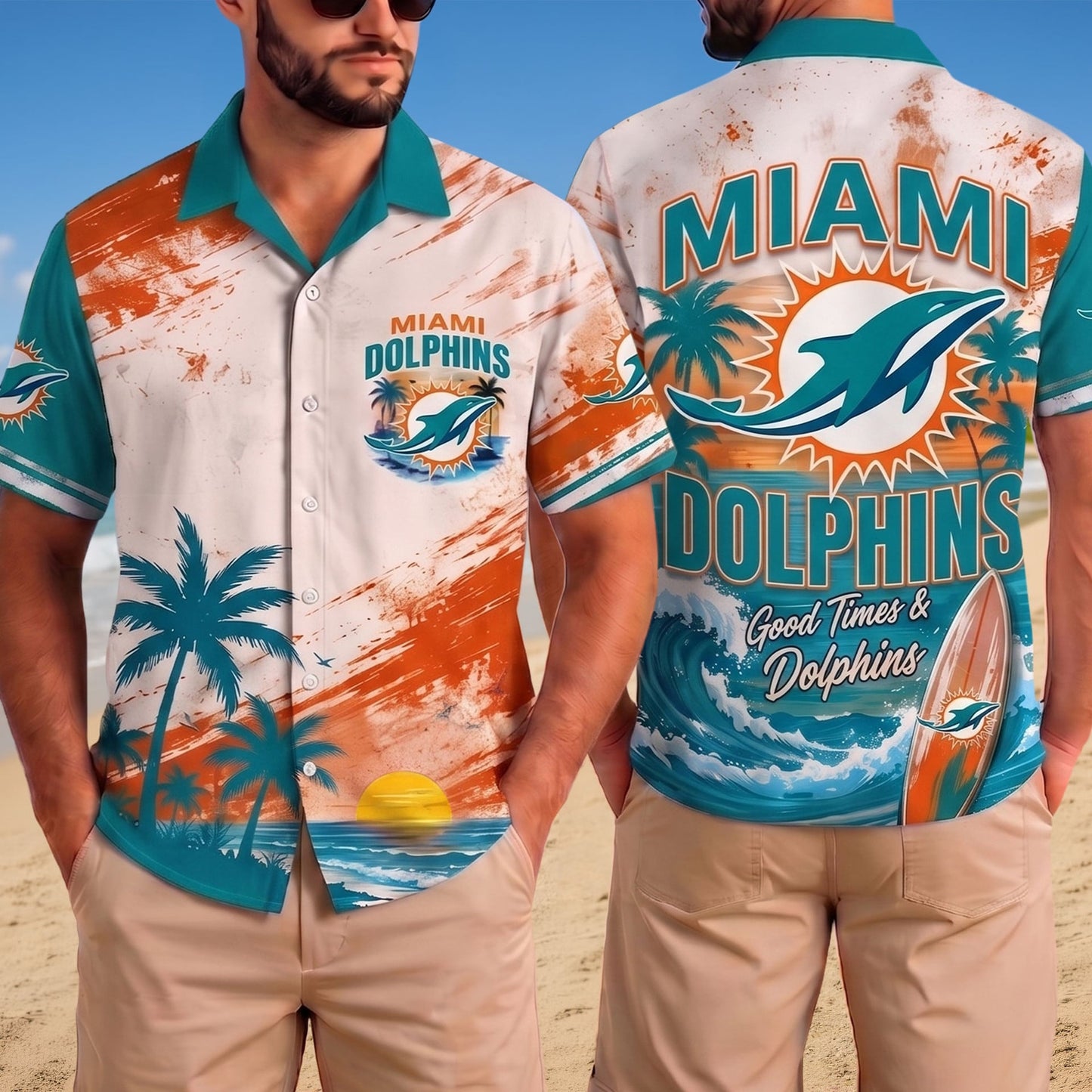 PREMIUM NFL X MIA LUXURY BEACH VIBES TEAM HAWAIIAN SHIRT 020726