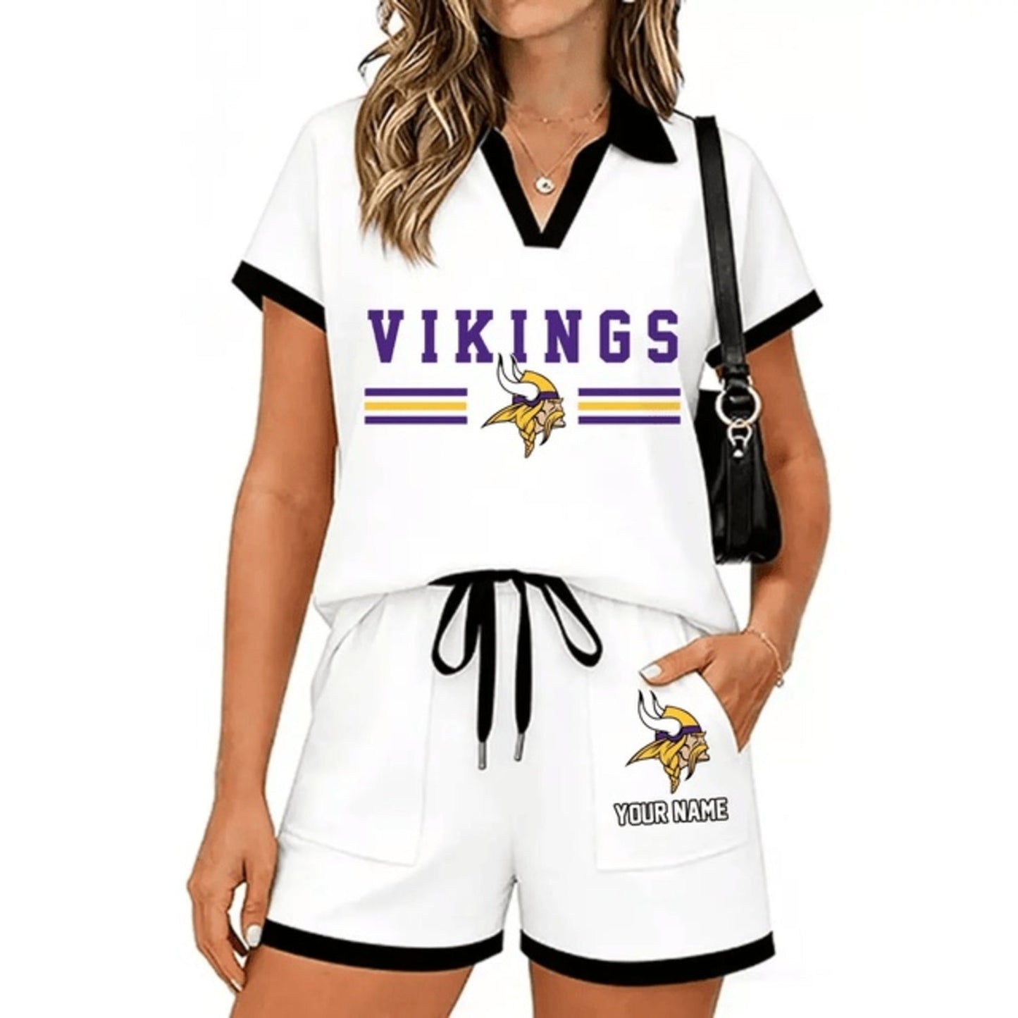 PREMIUM NFL X MIN Retro Athletic Contrast Polo Set FOR SUMMER HOLIDAY NDT NHM 100626