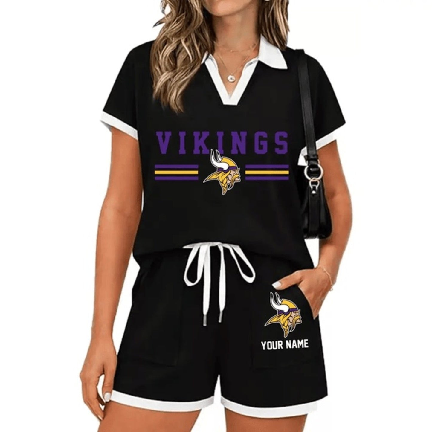 PREMIUM NFL X MIN Retro Athletic Contrast Polo Set FOR SUMMER HOLIDAY NDT NHM 100626