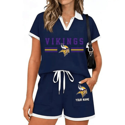 PREMIUM NFL X MIN Retro Athletic Contrast Polo Set FOR SUMMER HOLIDAY NDT NHM 100626