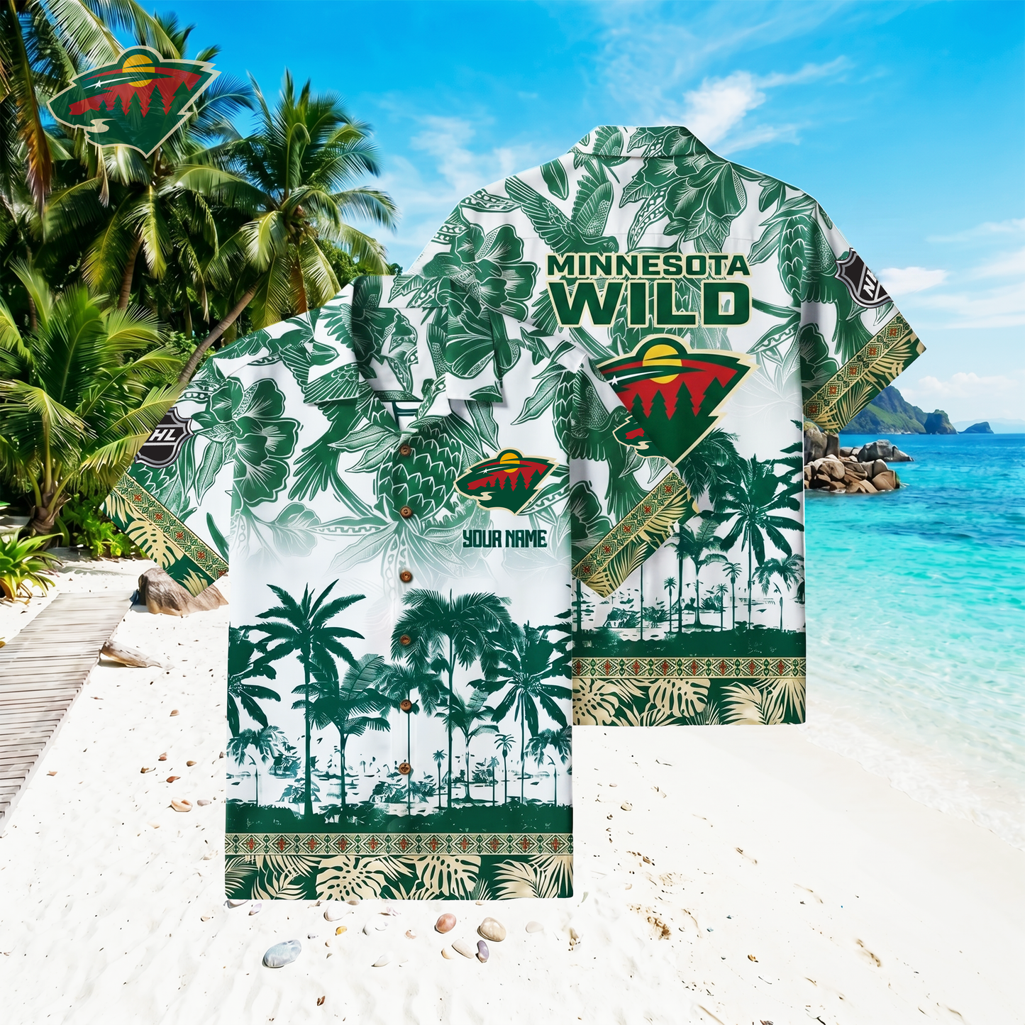 PREMIUM NHL X MW Floral With Parrots Hawaiian Shirt NDT VHM 060526