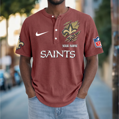 PREMIUM NFL  X  NOS  Crew neck button Henry Shirt Limited Editions NDT VHM 230426