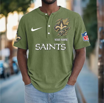 PREMIUM NFL  X  NOS  Crew neck button Henry Shirt Limited Editions NDT VHM 230426