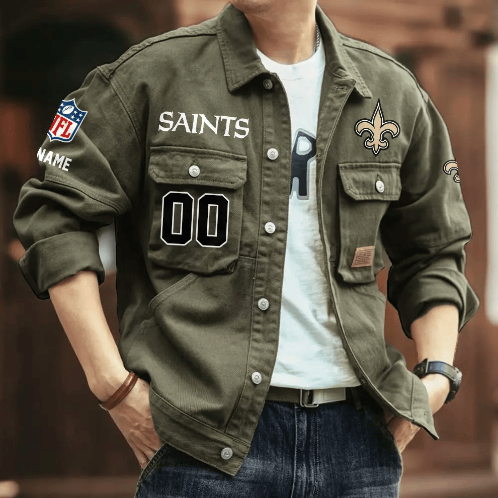 PREMIUM NFL X NOS Men's Denim Autumn Jackets NDT VHM 090626