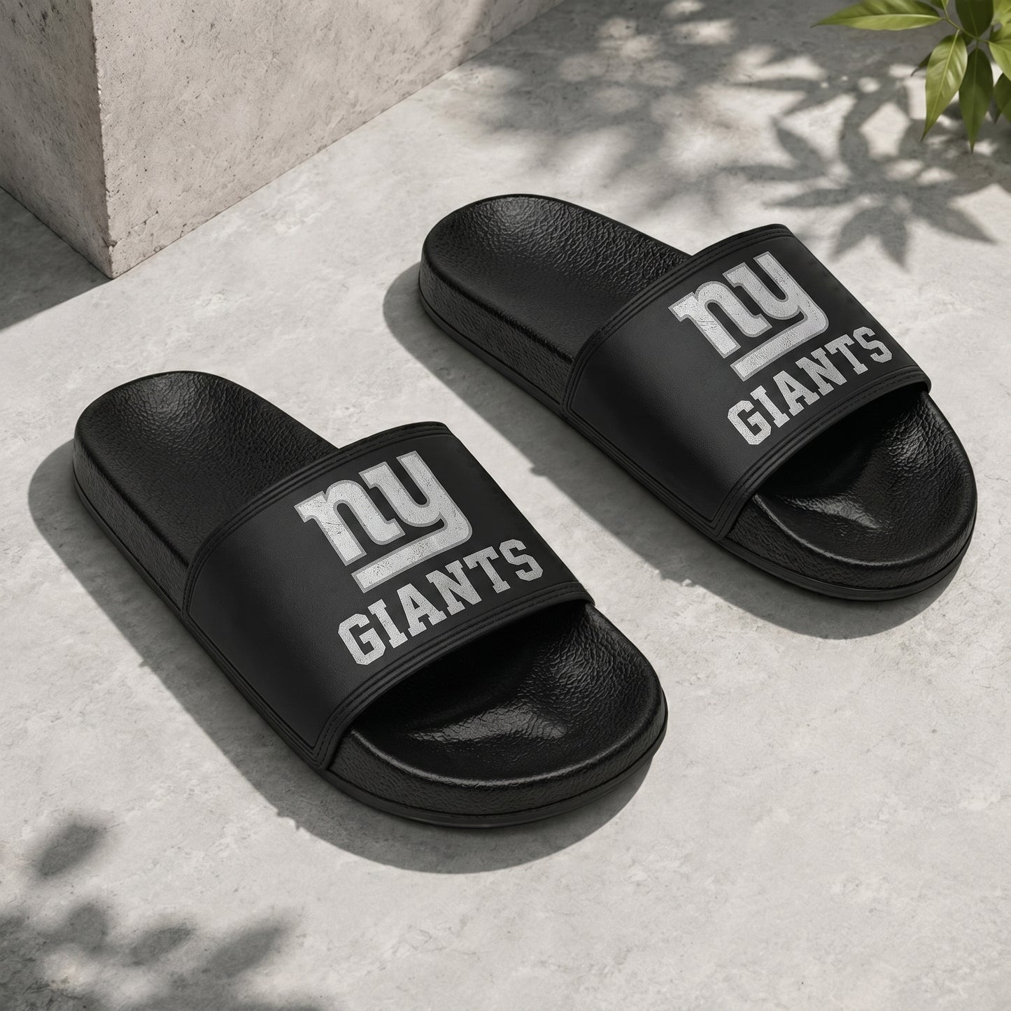 PREMIUM NFL X NYG New Black Slippers All Size Custom Name FOR SUMMER HOLIDAY NDT VHM 160626