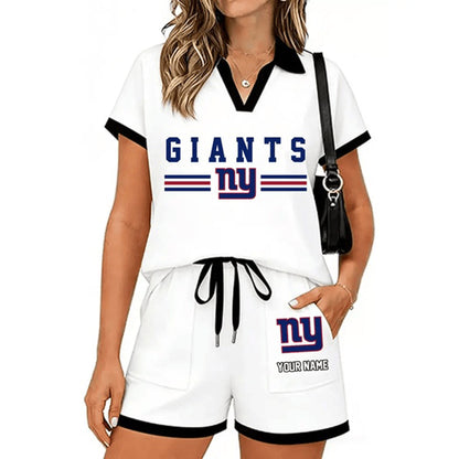 PREMIUM NFL X NYG Retro Athletic Contrast Polo Set FOR SUMMER HOLIDAY NDT NHM 100626