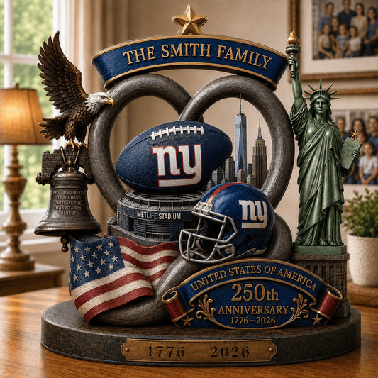 PREMIUM NFL X NYG Team Mix 250th Anniversary Acrylic Block Plaque Custom Name  120626