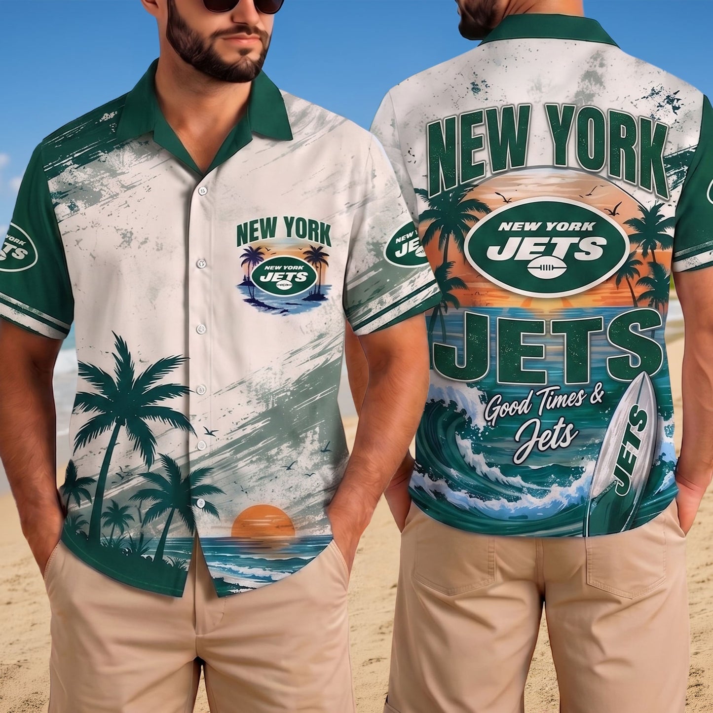 PREMIUM NFL X NYJ LUXURY BEACH VIBES TEAM HAWAIIAN SHIRT 020726