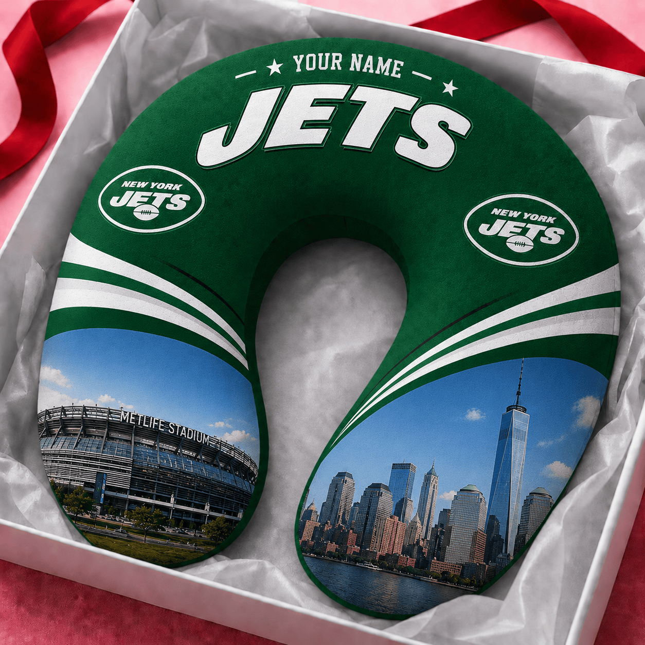 PREMIUM NFL  X NYJ  Special New Neck Pillow Custom  Name  100626