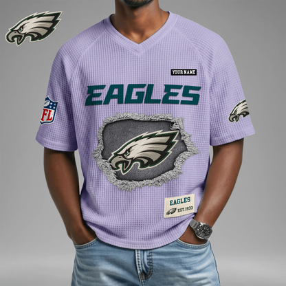 PREMIUM NFL X PE Game Day Waffle V-neck T-shirt 110626