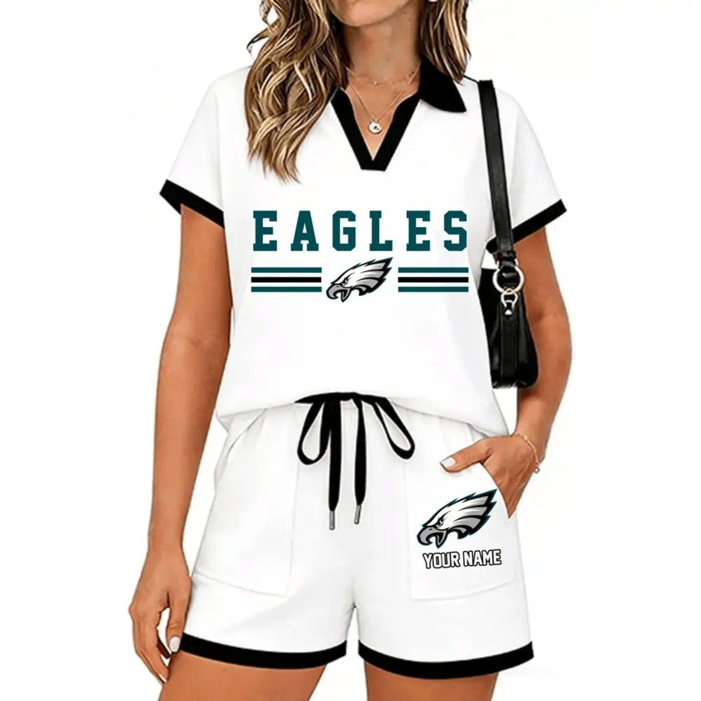 PREMIUM NFL X PHI Retro Athletic Contrast Polo Set FOR SUMMER HOLIDAY NDT NHM 100626