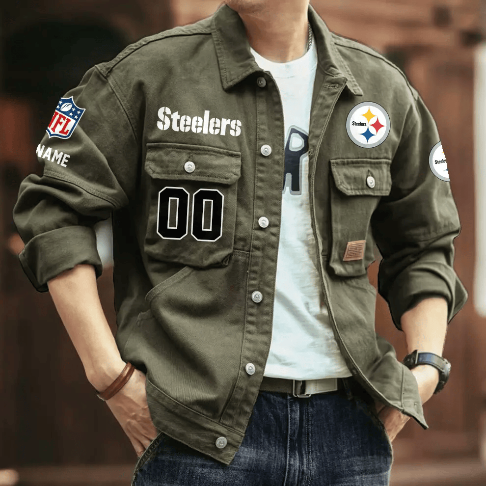 PREMIUM NFL X PS Men's Denim Autumn Jackets NDT VHM 090626