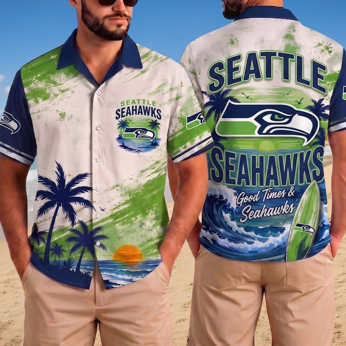 PREMIUM NFL X SEA LUXURY BEACH VIBES TEAM HAWAIIAN SHIRT 020726
