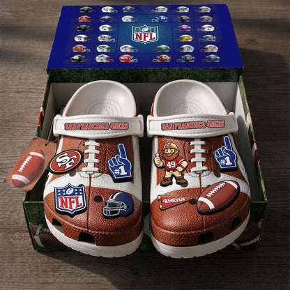 PREMIUM NFL X SF CLOGS WITH CHARMS NDT NHM