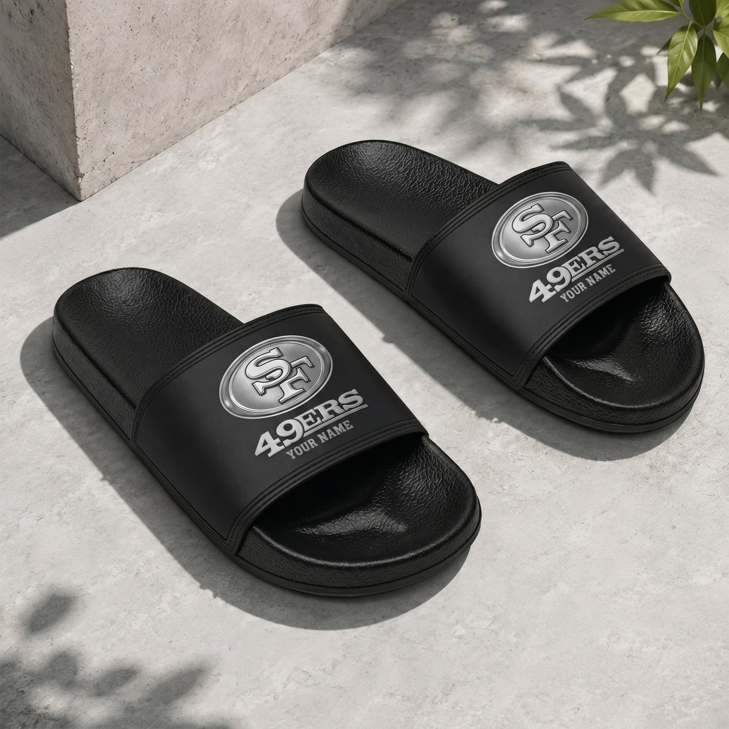 PREMIUM NFL X SF New Black Slippers All Size Custom Name FOR SUMMER HOLIDAY NDT VHM 160626