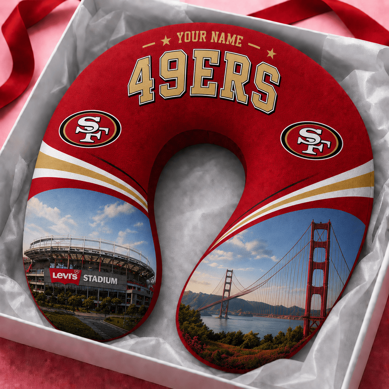 PREMIUM NFL  X SF Special New Neck Pillow Custom  Name  100626