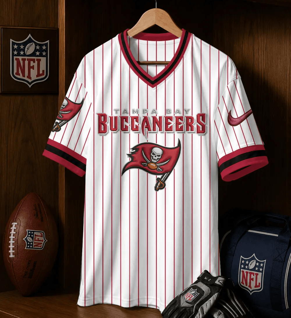 PREMIUM NFL X TB CHARGER Casual Loose V neck Jersey NDT NHM 230526