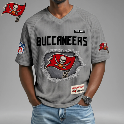 PREMIUM NFL X TBB Game Day Waffle V-neck T-shirt 110626