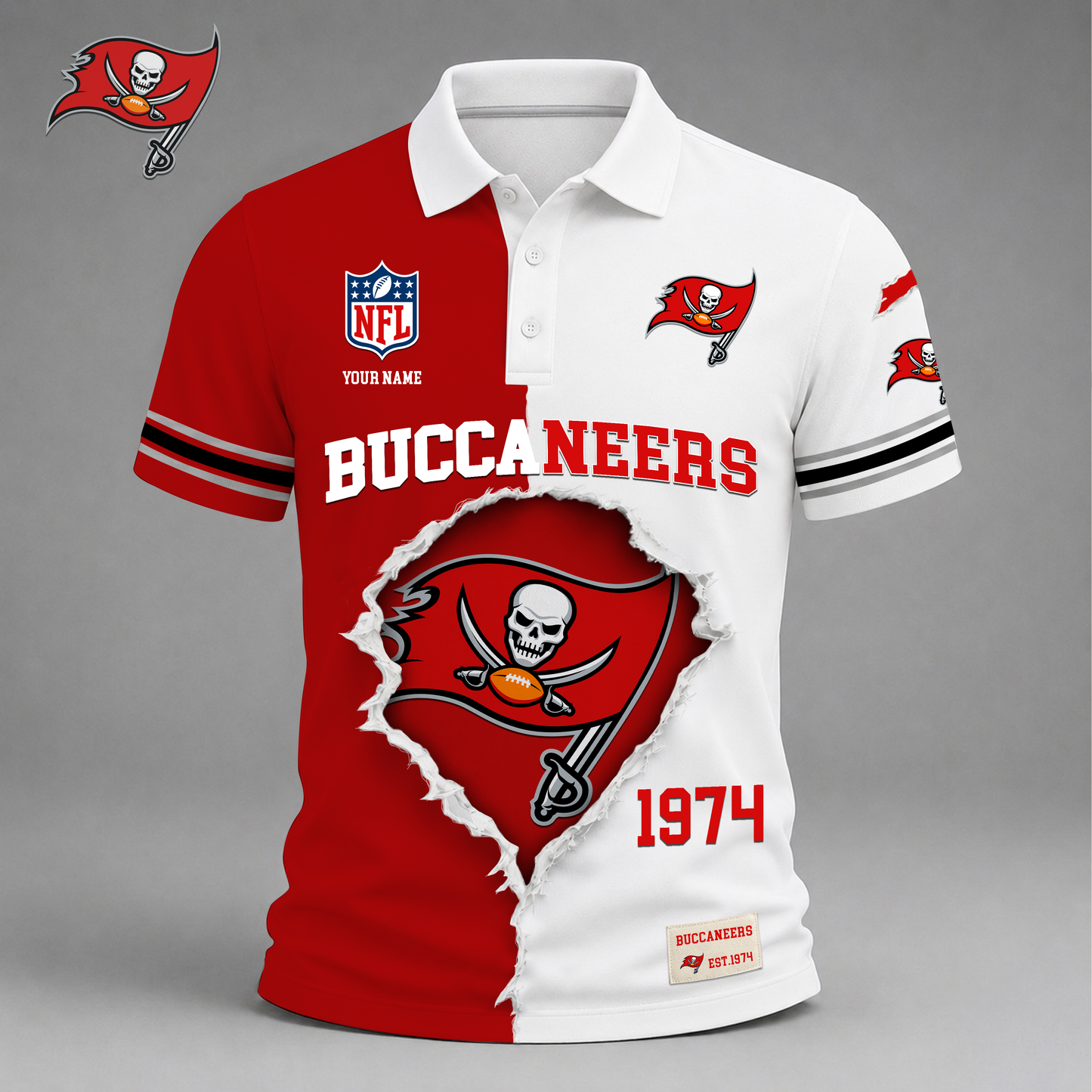PREMIUM NFL X TBB LUXURY V-Neck POLO SHIRT 150626
