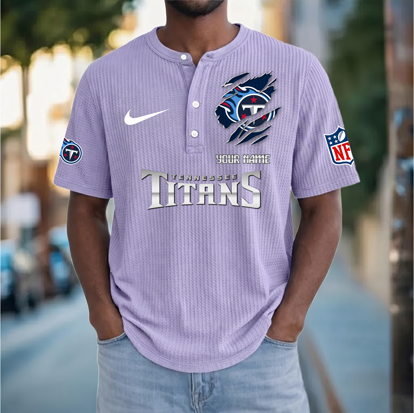 PREMIUM NFL  X  TT Crew neck button Henry Shirt Limited Editions NDT VHM 230426