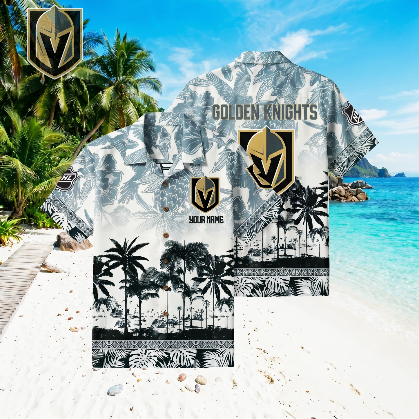 PREMIUM NHL X VGK Floral With Parrots Hawaiian Shirt NDT VHM 060526