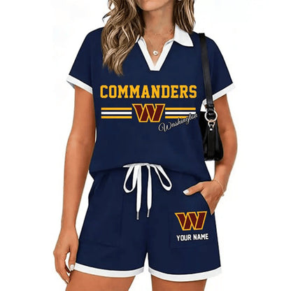 PREMIUM NFL X WAS Retro Athletic Contrast Polo Set FOR SUMMER HOLIDAY NDT NHM 100626