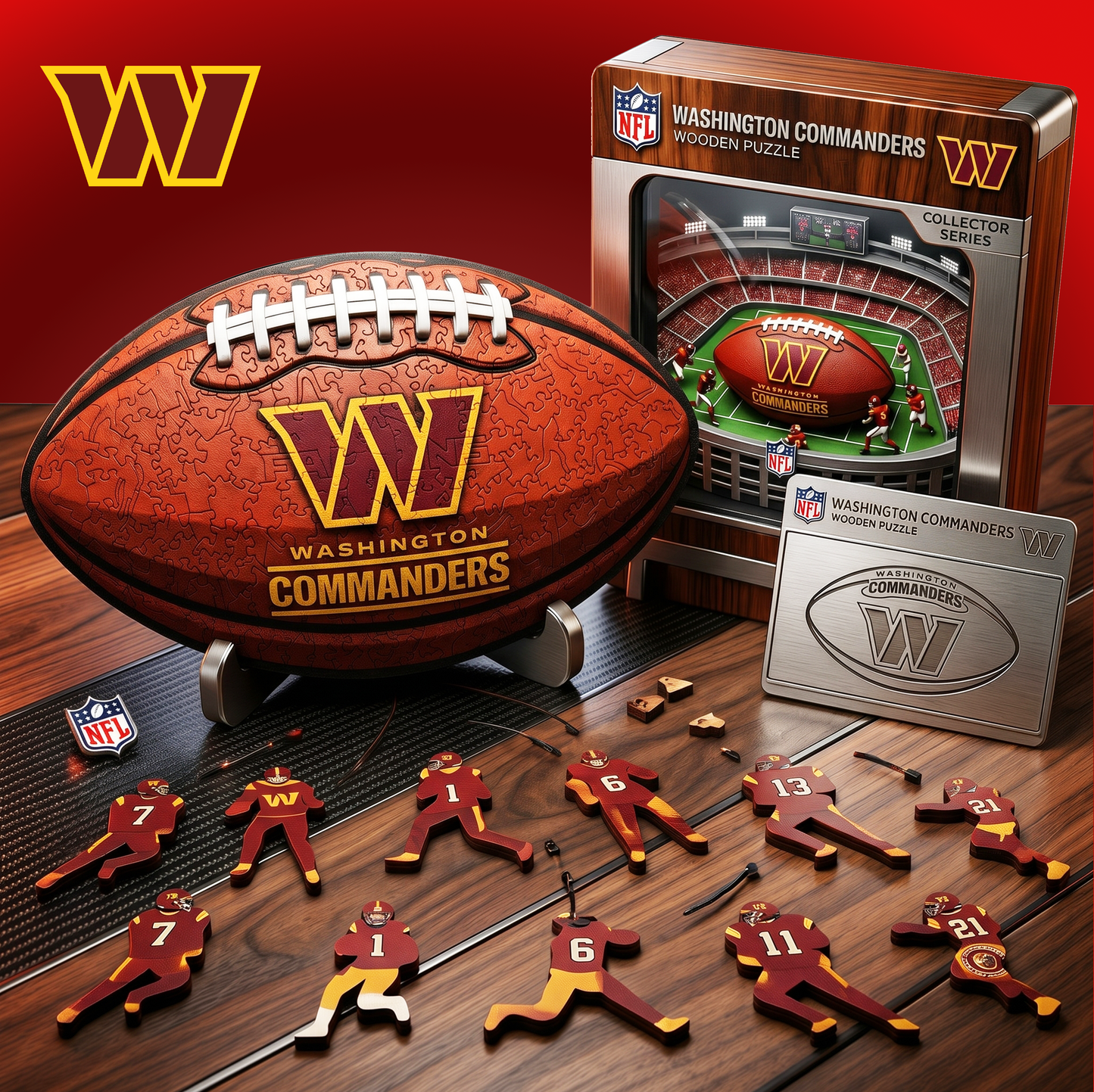 PREMIUM NFL X WC 3D Platinum Wooden Puzzle  Gift For Fan Limited Editions NDT VHM 030626