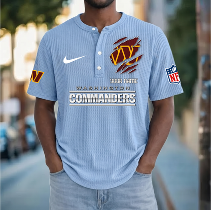 PREMIUM NFL  X  WC Crew neck button Henry Shirt Limited Editions NDT VHM 230426