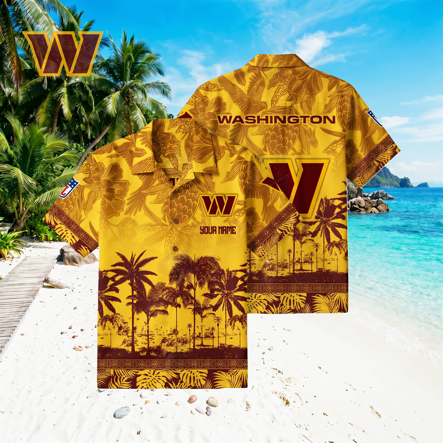 PREMIUM NFL X WC Floral With Parrots Hawaiian Shirt NDT VHM 060526