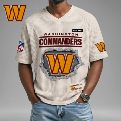 PREMIUM NFL X WC Game Day Waffle V-neck T-shirt 110626