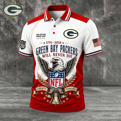 PREMIUM NFL x GB EXCLUSIVE 250 Years Anniversary Of Freedom POLO SHIRT 290626