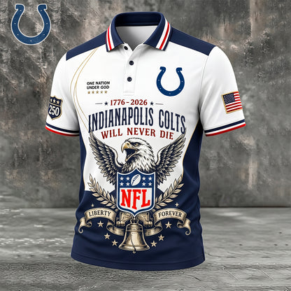 PREMIUM NFL x IND EXCLUSIVE 250 Years Anniversary Of Freedom POLO SHIRT 290626