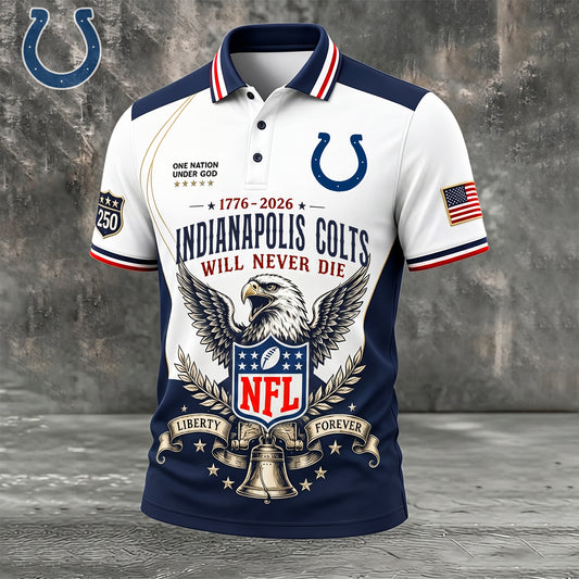 PREMIUM NFL x IND EXCLUSIVE 250 Years Anniversary Of Freedom POLO SHIRT 290626